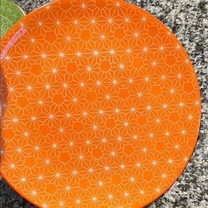 Geometric Orange Plate